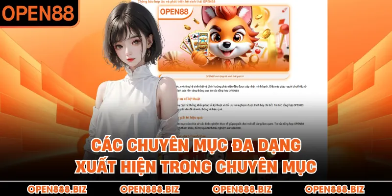 Các chuyên mục đa dạng xuất hiện trong chuyên mục
